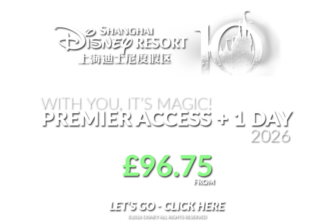 Experience the magic of Shanghai Disney Resort with Premier Access. Skip the lines and enjoy exclusive attractions for a seamless adventure. GoTicketless.co.uk ©Disney All Rights Reserved